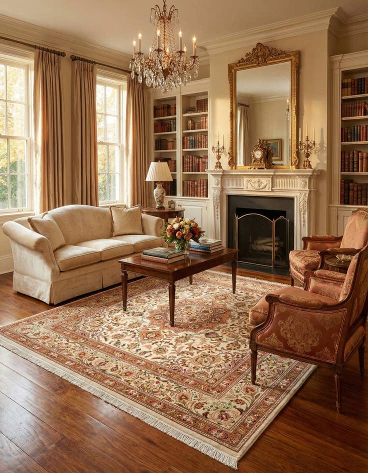 Detail image of 6' 6 x 6' 6 Tabriz Square Rug