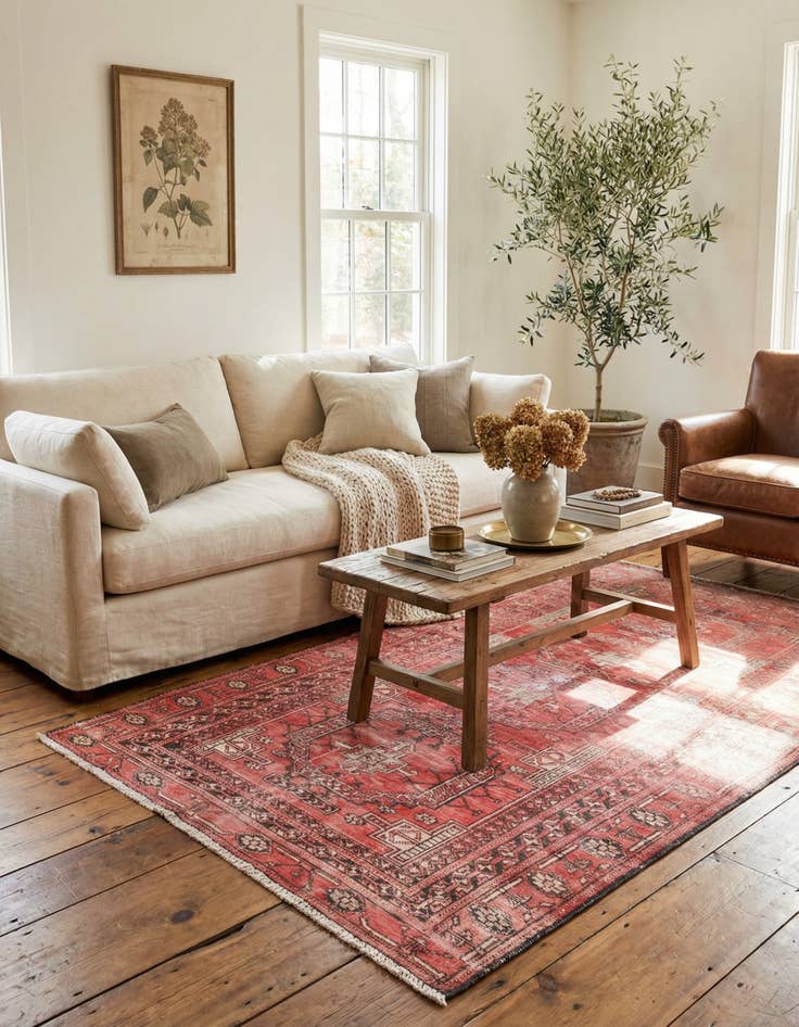 Detail image of 3' 5 x 5' 10  Hand Knotted Ultra Vintage Persian Wool Rug