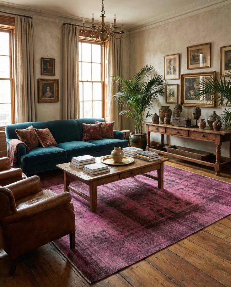 Detail image of 9' 5 x 13' Vintage Wool Rug