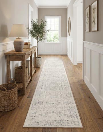 White Isabella Runner Rug