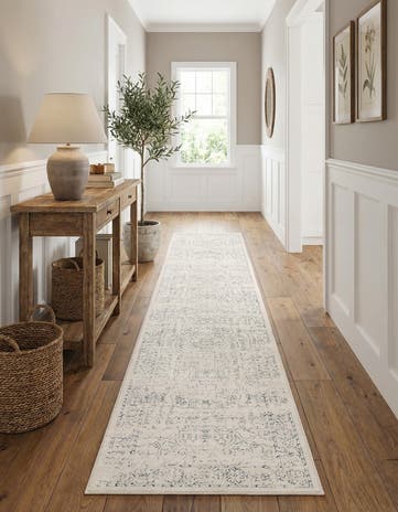 White Isabella Runner Rug