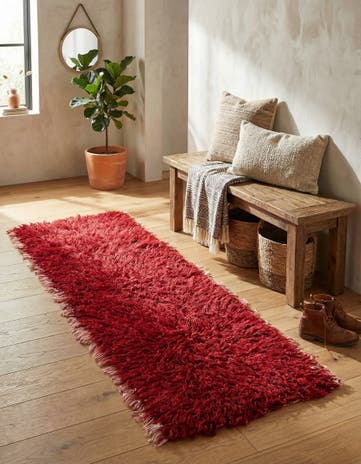 2' x 4' Hand Knotted Moroccan Wool Runner Rug