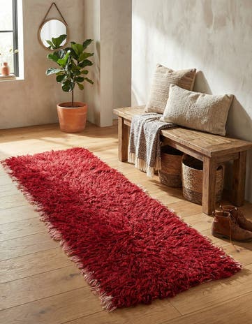 2' x 4' Hand Knotted Moroccan Wool Runner Rug