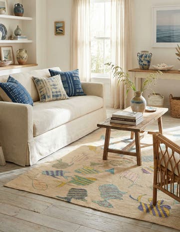 4' 2 x 5' 5 Hand Woven Kilim Suzani Wool Rug
