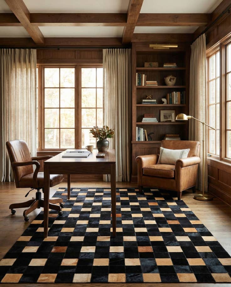 Detail image of 5' x 7' 10 Cowhide - Patchwork Rug