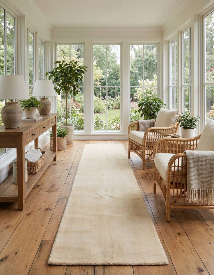 Detail image of 2' 6 x 12'  Hand Knotted Modern Ziegler Runner Rug