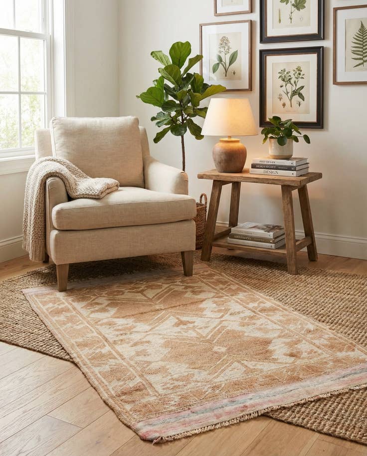 Detail image of 3' x 4' 2 Hand Knotted Ultra Vintage Persian Wool Rug
