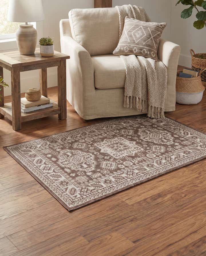 3' x 5' 3 Easy-Clean Aztec Indoor / Outdoor Rug