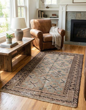 3' 4 x 6' Hand Knotted Ultra Vintage Persian Wool Rug
