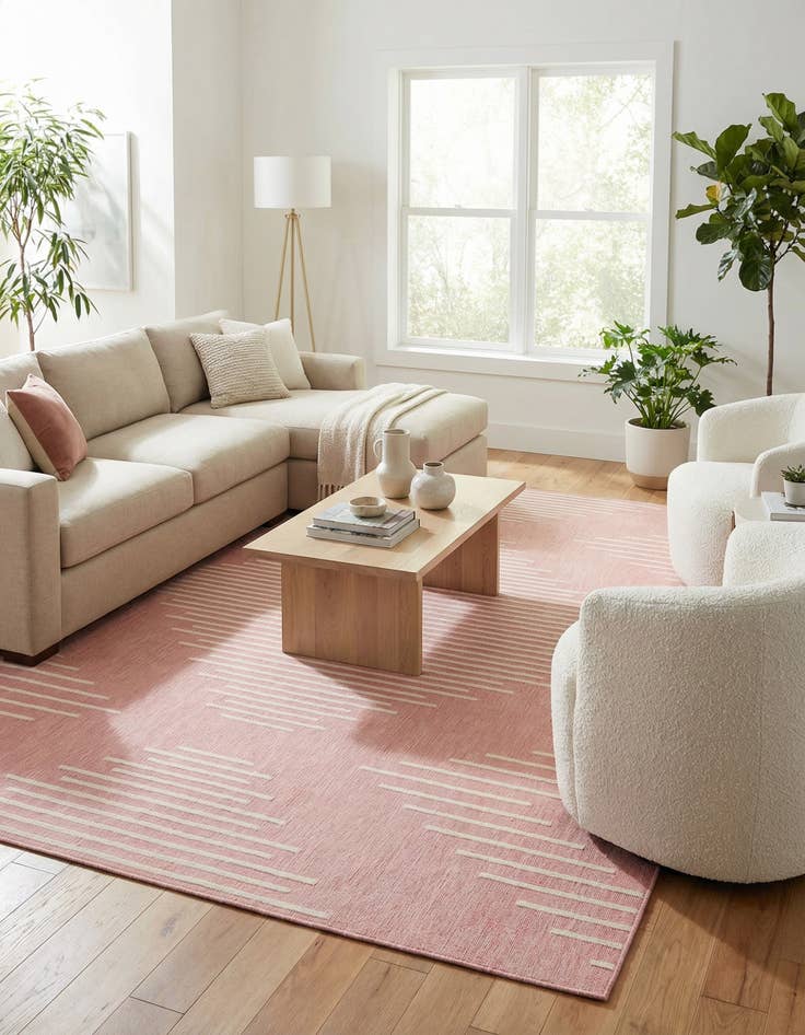 Detail image of 10' x 13'  Washable Modern Indoor / Outdoor Rug