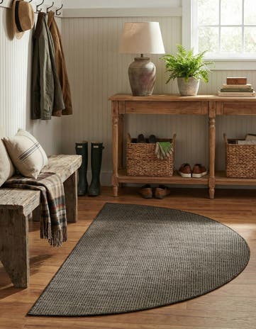 3' x 6' Easy-Clean Solid Indoor / Outdoor Hearth Rug