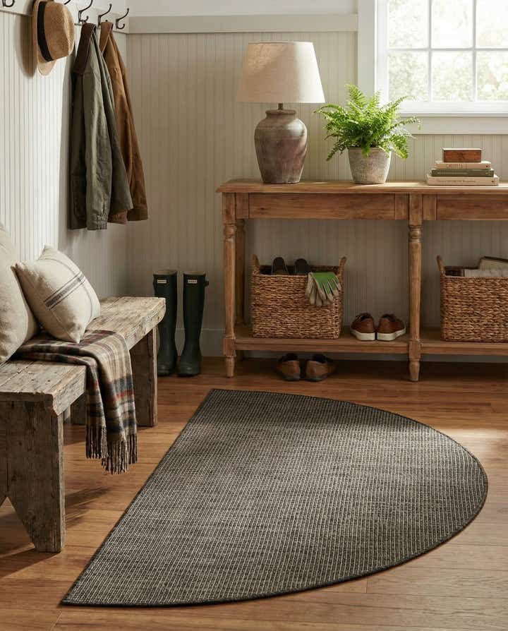 3' x 6' Easy-Clean Solid Indoor / Outdoor Hearth Rug