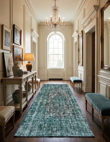 7' 5 x 12' 7 Vintage Royal Wool Runner Rug