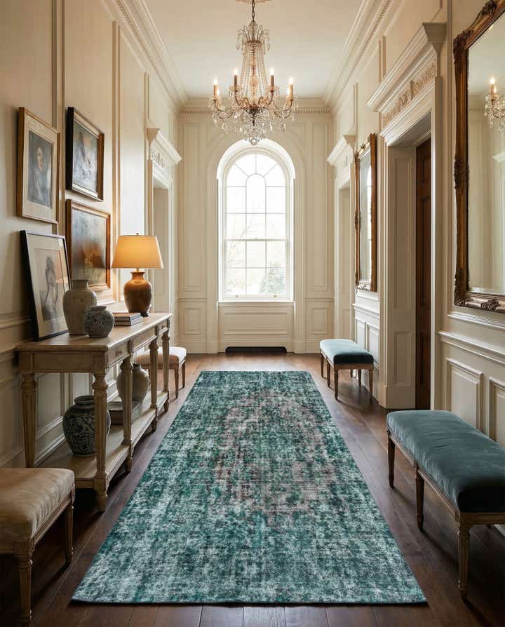 7' 5 x 12' 7 Vintage Royal Wool Runner Rug