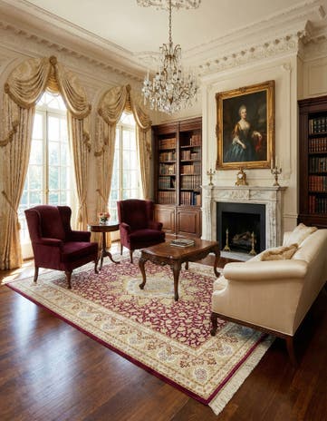 5' 3 x 7' 9 Hand Knotted Qom Silk Persian Rug