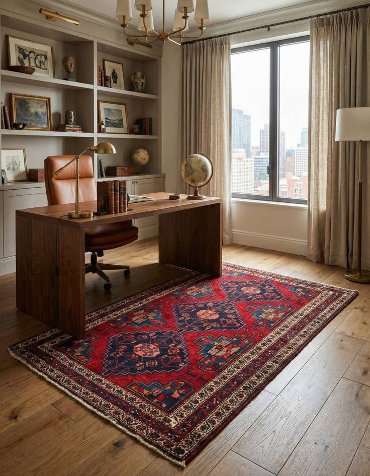 Detail image of  4' 2 x 6' 6 Ahar Wool Rug