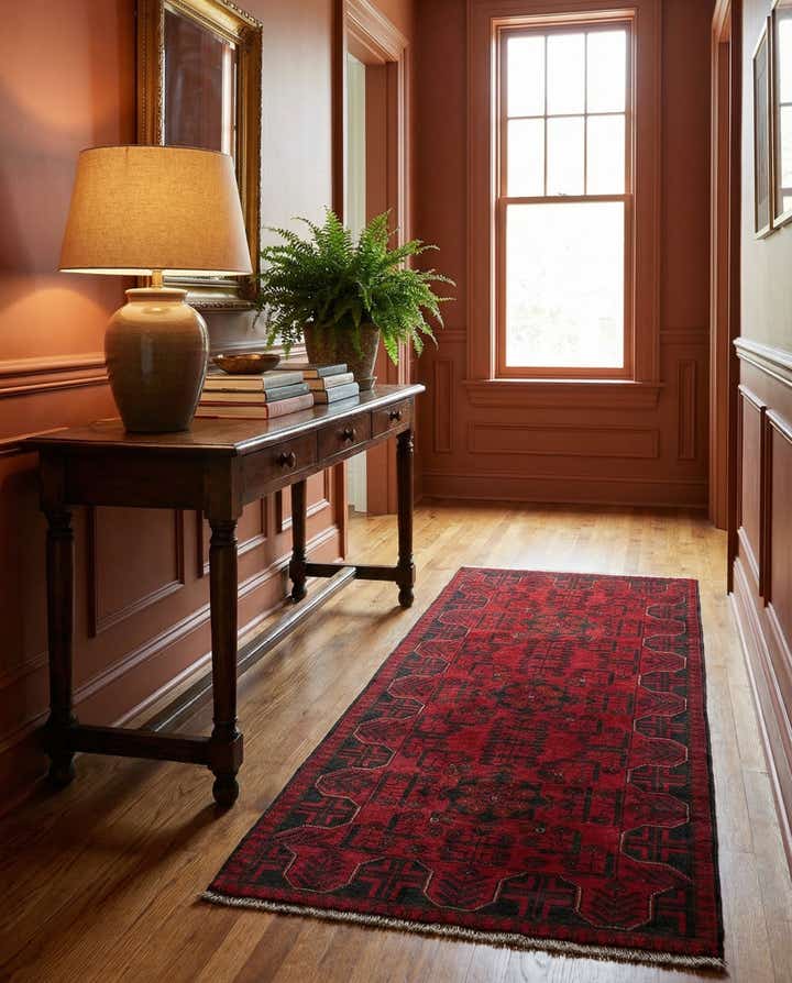 2' 8 x 6' 5 Hand Knotted Khal Mohammadi Wool Runner Rug