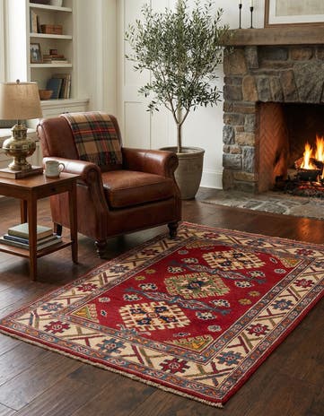 2' 10 x 4' Hand Knotted Kazak Rug