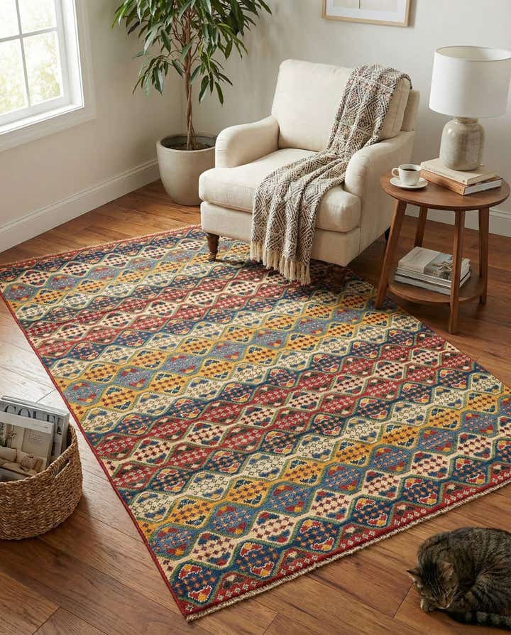 4' x 6' Hand Knotted Kazak Rug