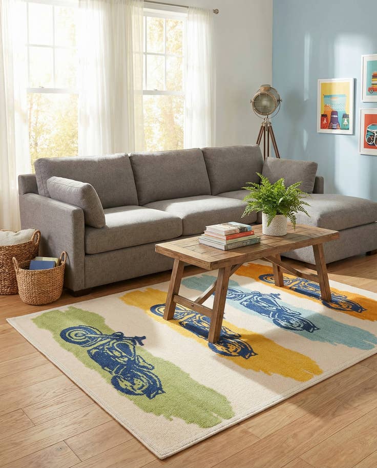 Detail image of 5' 3 x 7' 7 Easy-Clean Indoor / Outdoor Rug