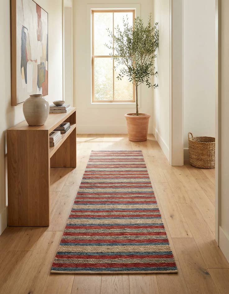 Detail image of 2' 5 x 5' 2  Hand Knotted Modern Ziegler Runner Rug