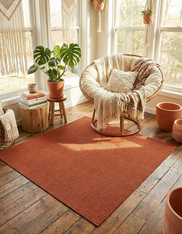 Detail image of 5' 3 x 5' 3 Everyday Solid Square Rug