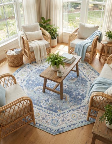 French Blue Whitney Octagon Rug