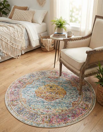 3' 3 x 3' 3 Santiago Round Rug