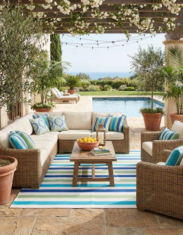 9' x 12' Easy-Clean Vista Breeze Indoor / Outdoor Rug