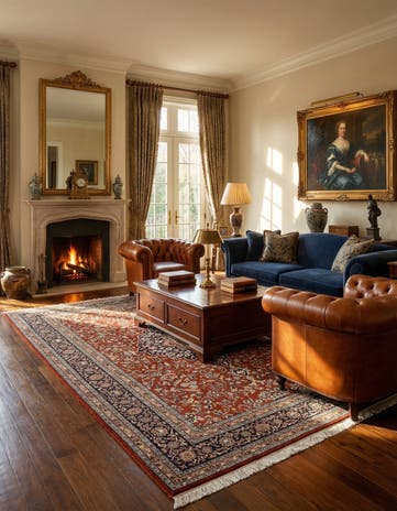 7' 1 x 10' 7 Hand Knotted Kashmir Oriental Wool Rug