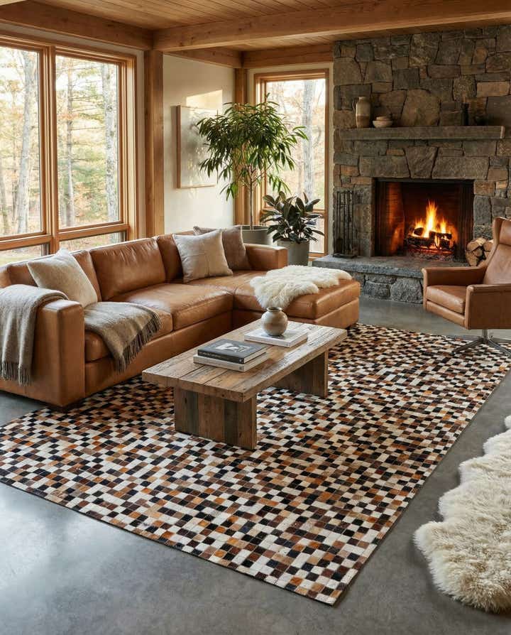 5' 5 x 7' 8 Cowhide Stocks Rug