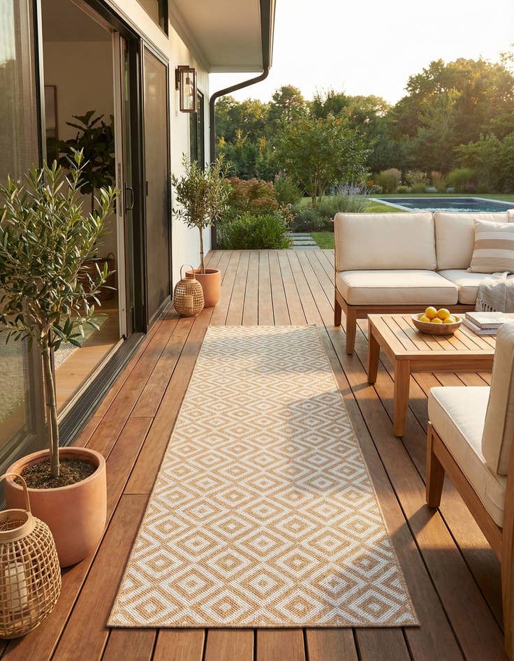 Detail image of  2' x 8'  Washable Jill Zarin Costa Rica Indoor / Outdoor Runner Rug