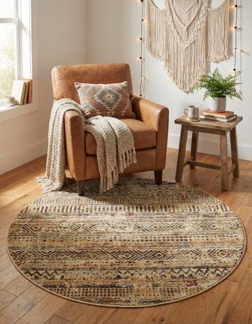 5' 3 x 5' 3 Saturn Round Rug