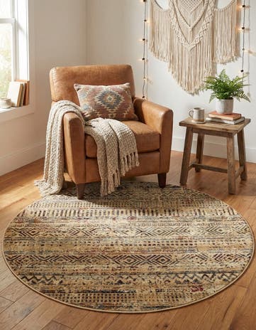 5' 3 x 5' 3 Saturn Round Rug