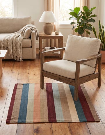 3' 2 x 3' 3 Hand Woven Pillow Wool Square Rug