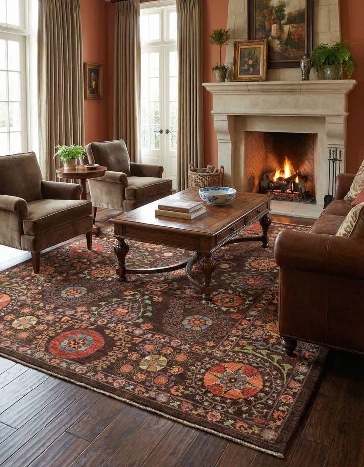 Detail image of 7' 5 x 8' 8 Hand Knotted Ariana Ziegler Oriental Rug