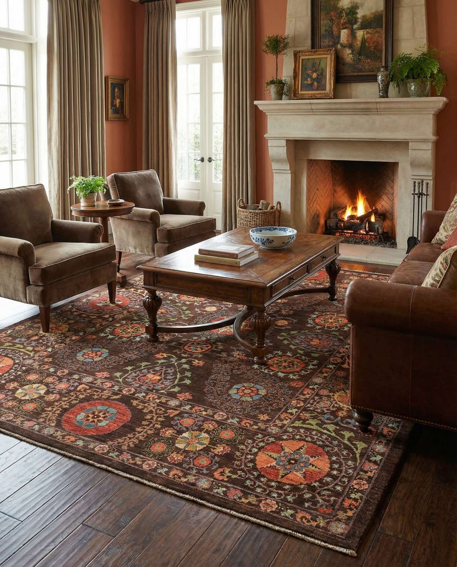 7' 5 x 8' 8 Hand Knotted Ariana Ziegler Oriental Rug