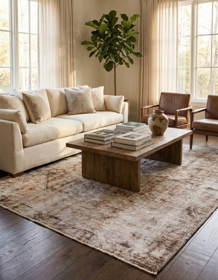 Detail image of 5' 3 x 6' 10  Hand Knotted Ultra Vintage Persian Wool Rug