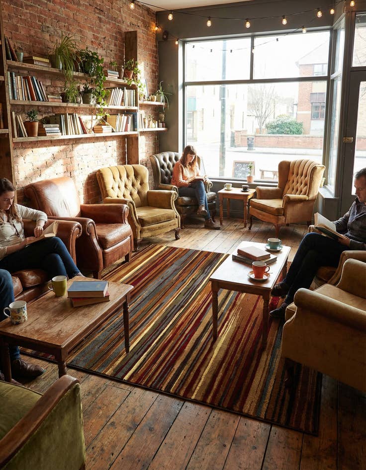 Detail image of 5' 3 x 5' 3 Coffee Shop Square Rug