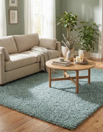 7' 10 x 10' Solid Shag Rug