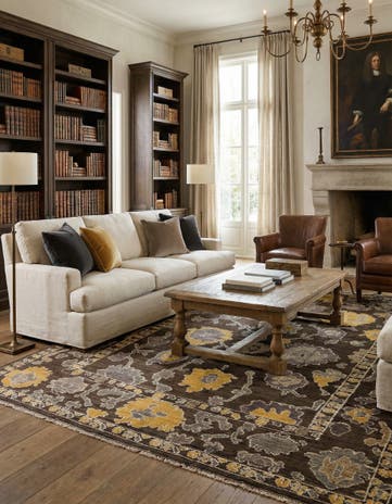 10' 4 x 14' 4 Hand Knotted Oushak Wool Rug
