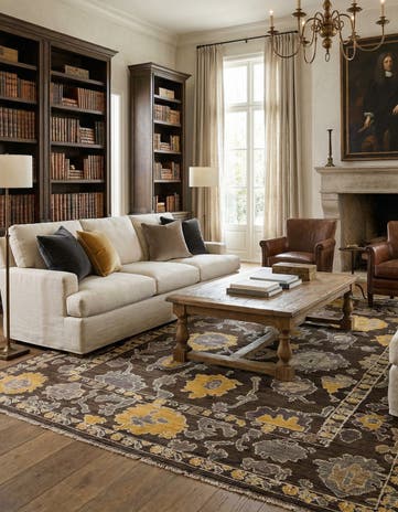 10' 4 x 14' 4 Hand Knotted Oushak Wool Rug