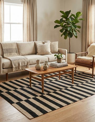 4' 3 x 5' 10 Hand Woven Kilim Modern Wool Rug