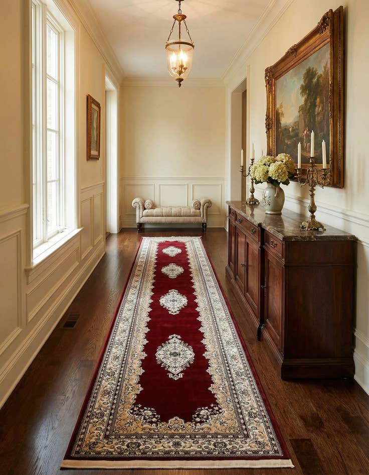 Detail image of 3' x 13' Nain Design Runner Rug