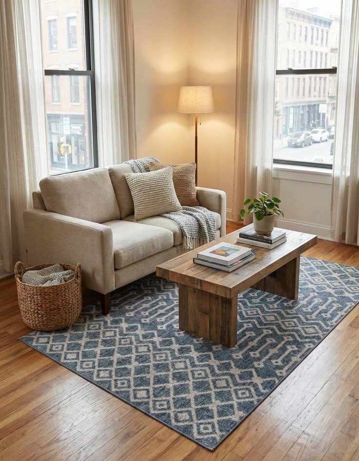 Detail image of 4' x 6' Eco Trellis Rug