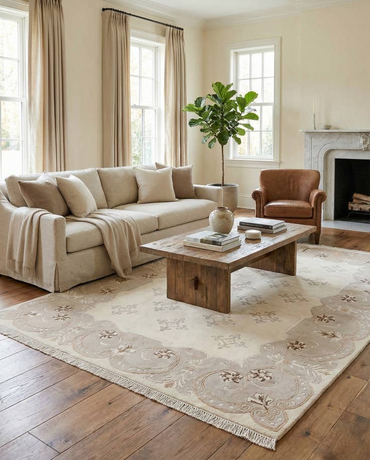 Detail image of 5' 7 x 8' 2 Hand Knotted Darya Wool Rug