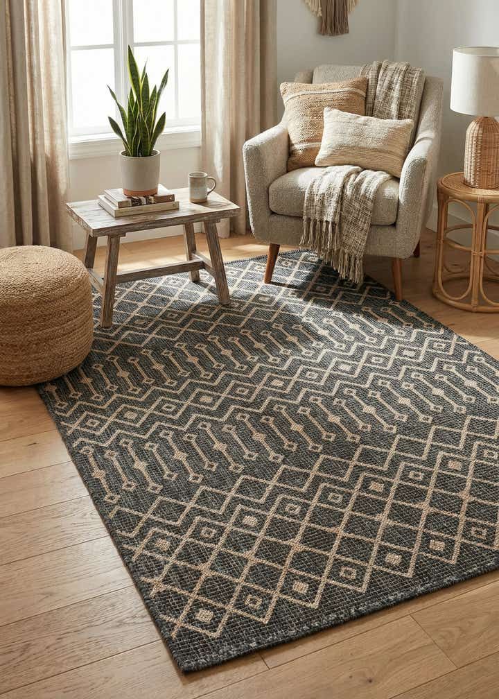4' x 6' Easy-Clean Trellis Indoor / Outdoor Rug
