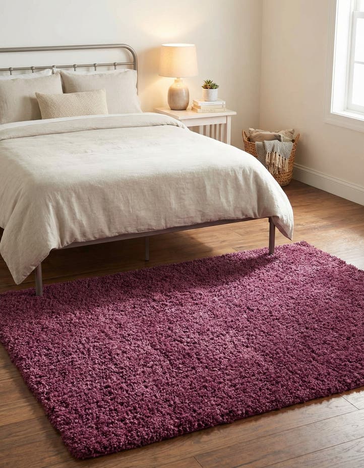 4' x 6' Solid Shag Rug