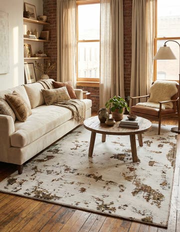 5' 3 x 8' 7 Hand Knotted Ultra Vintage Persian Wool Rug