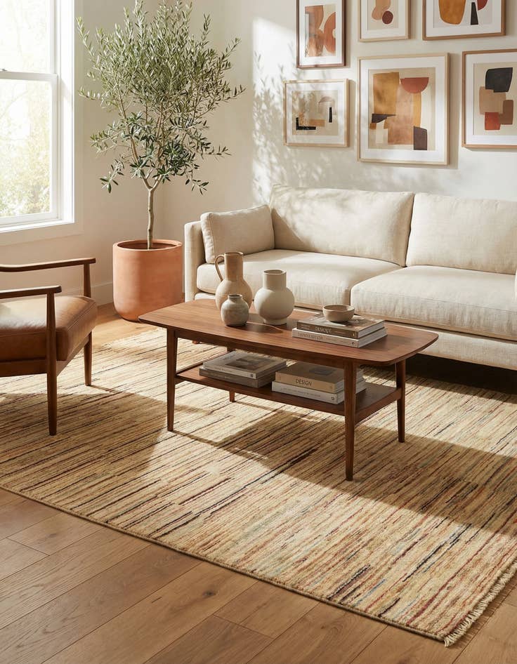 Detail image of 3' 9 x 5' 10  Hand Knotted Modern Ziegler Rug